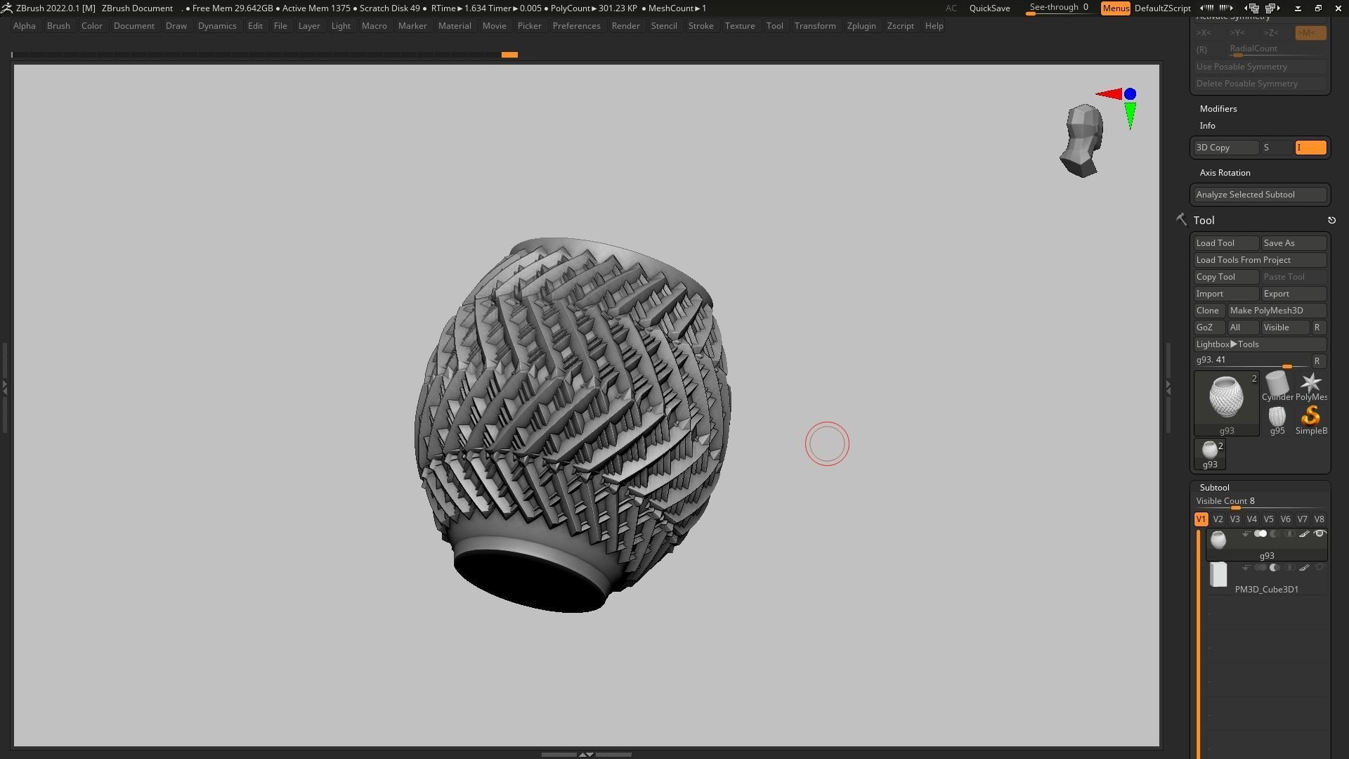 pot g93 3D print model  3D print model_11