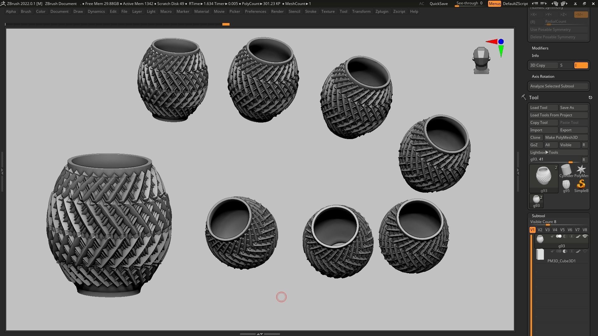 pot g93 3D print model  3D print model_14
