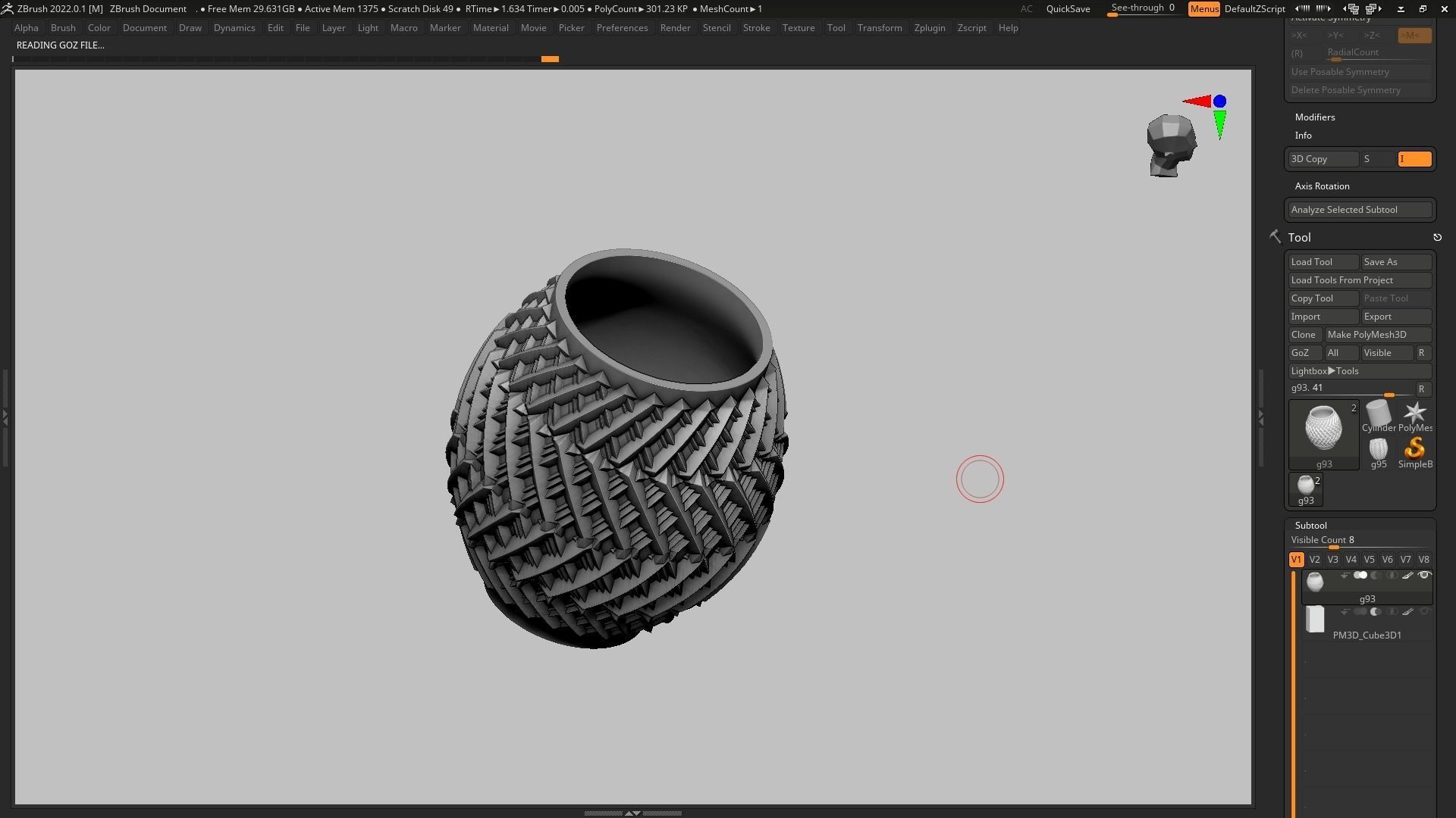 pot g93 3D print model  3D print model_7