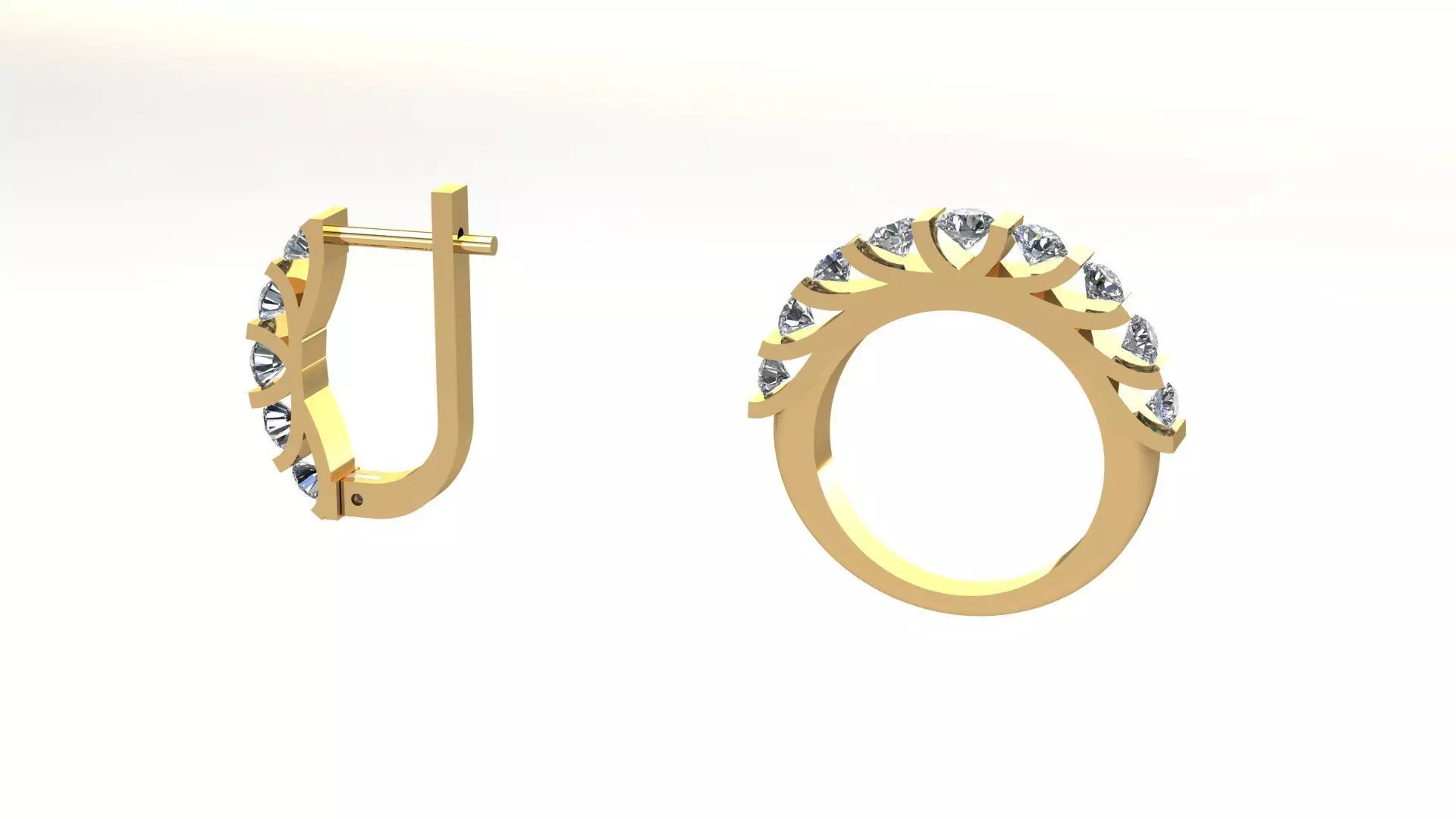 rong earing 3D print model_0