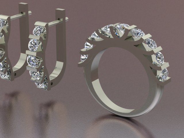 rong earing 3D print model_1