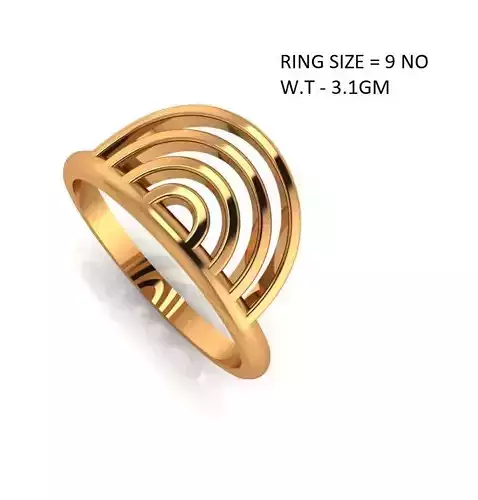 Concentric Circles Ring 3D print model
