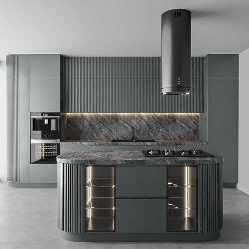 modern kitchen 61 - residential kitchen  3D model