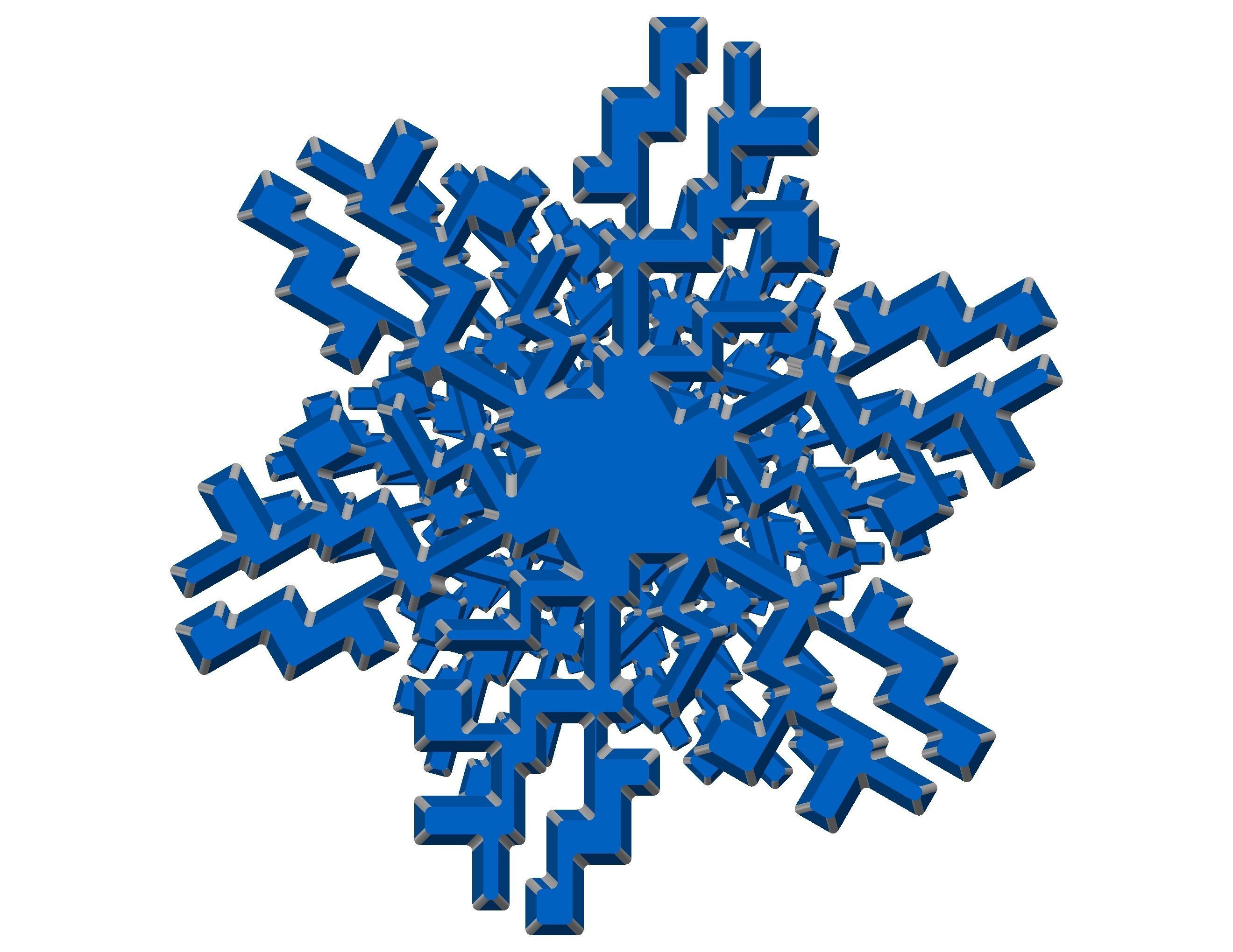 Plastic Snowflake Tree 3D print model_41