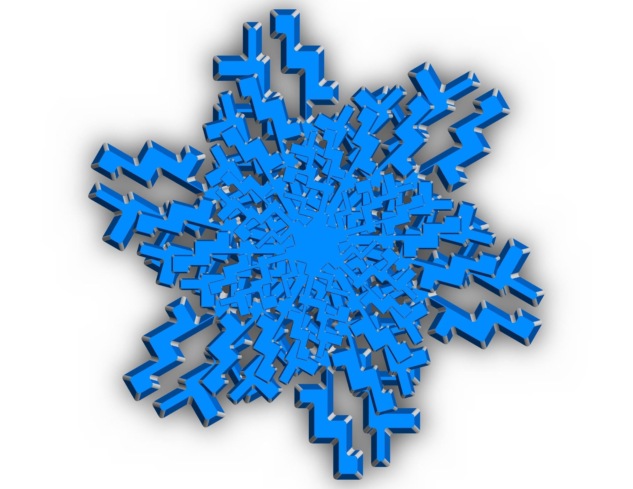 Plastic Snowflake Tree 3D print model_17