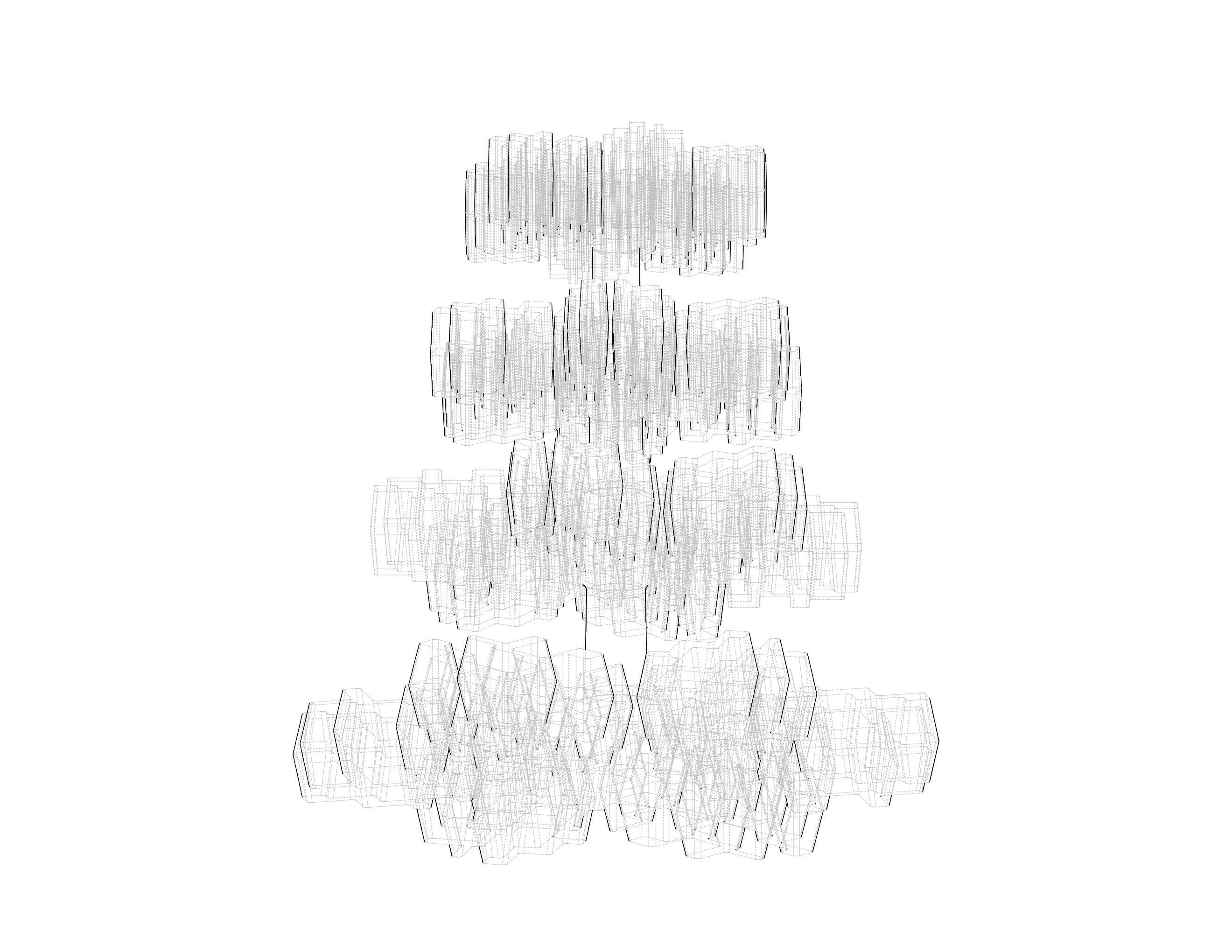 Plastic Snowflake Tree 3D print model_35