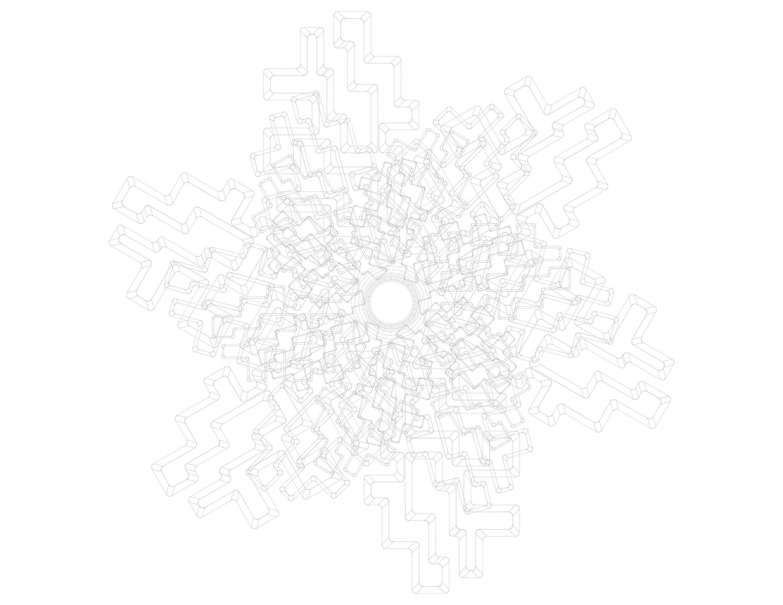 Plastic Snowflake Tree 3D print model_15