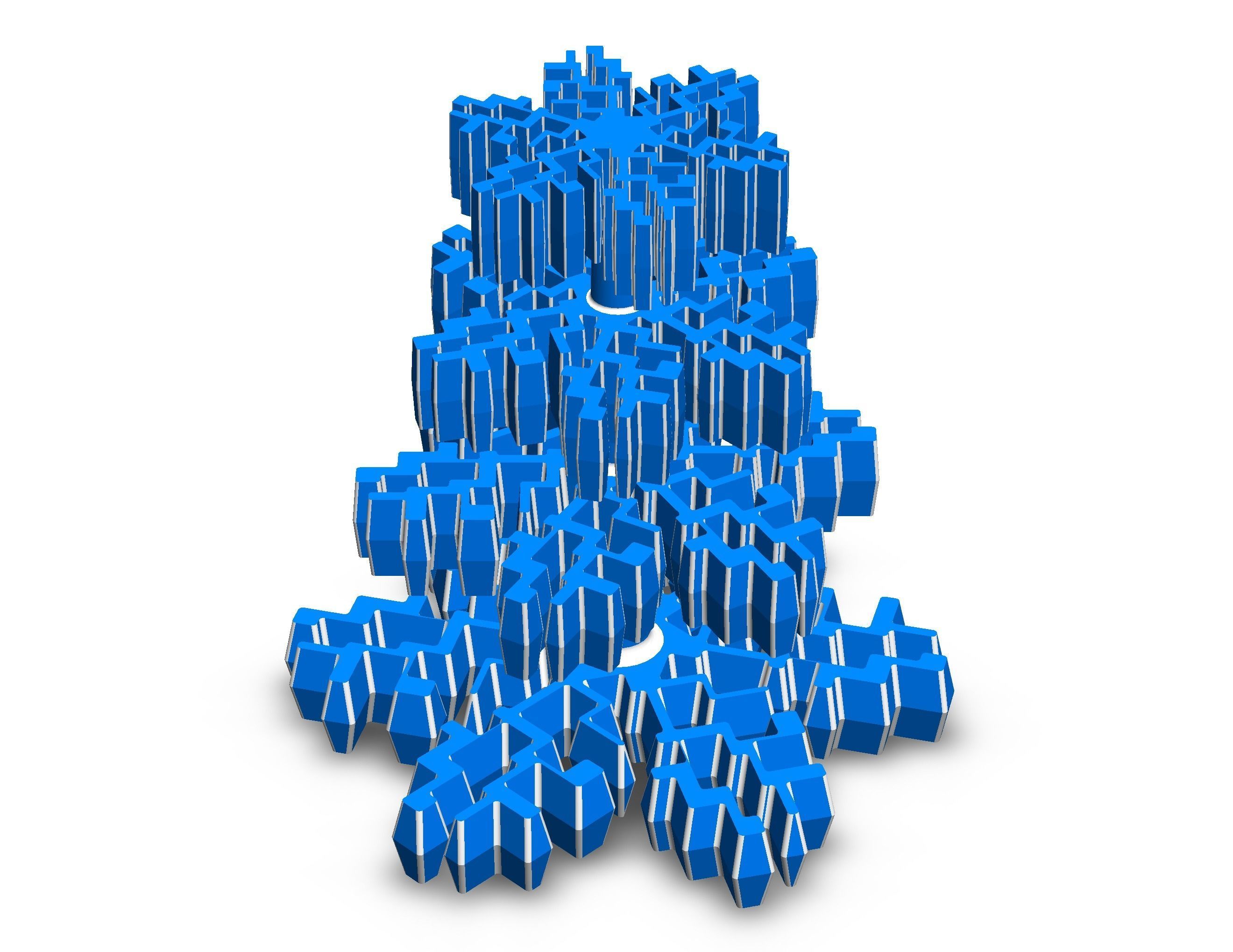 Plastic Snowflake Tree 3D print model_9