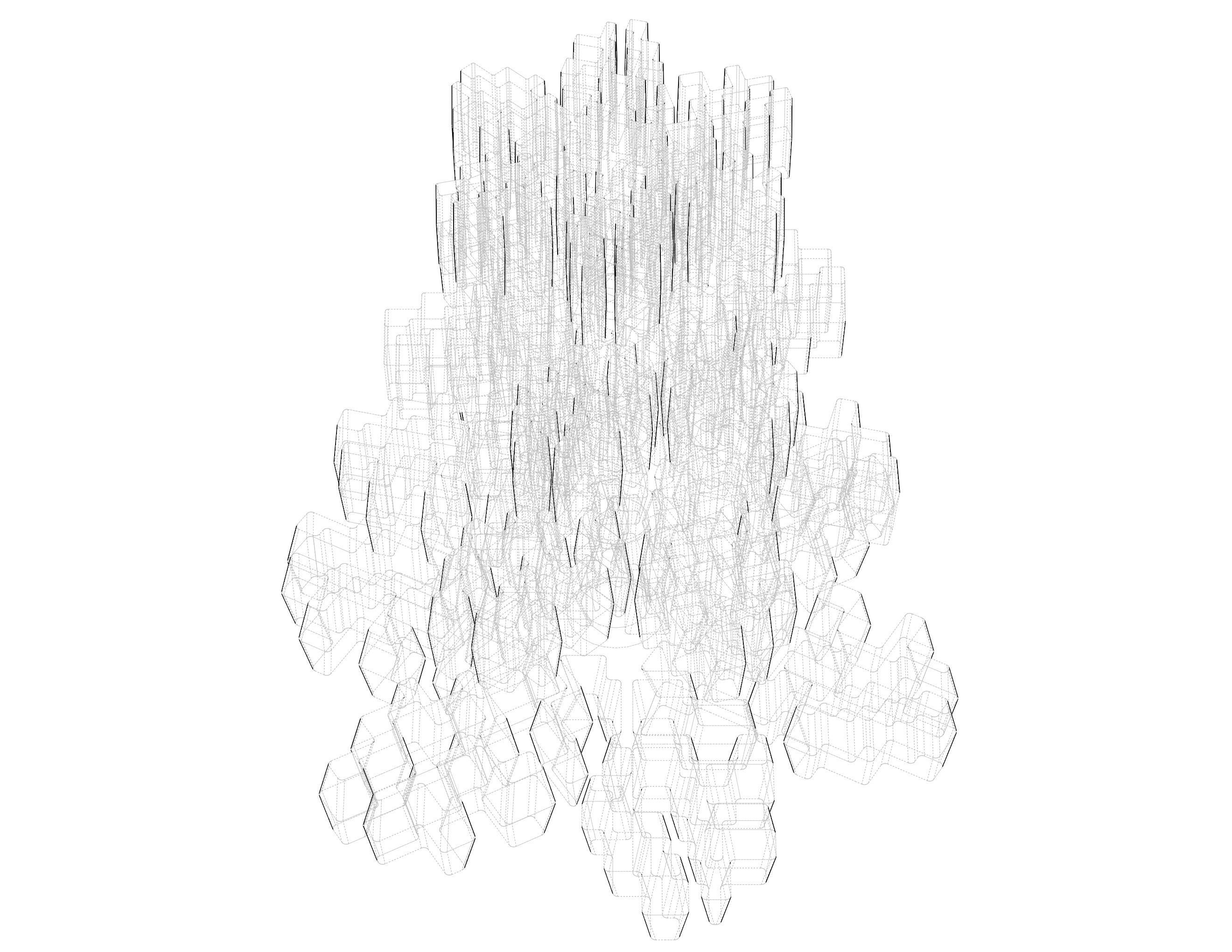 Plastic Snowflake Tree 3D print model_19