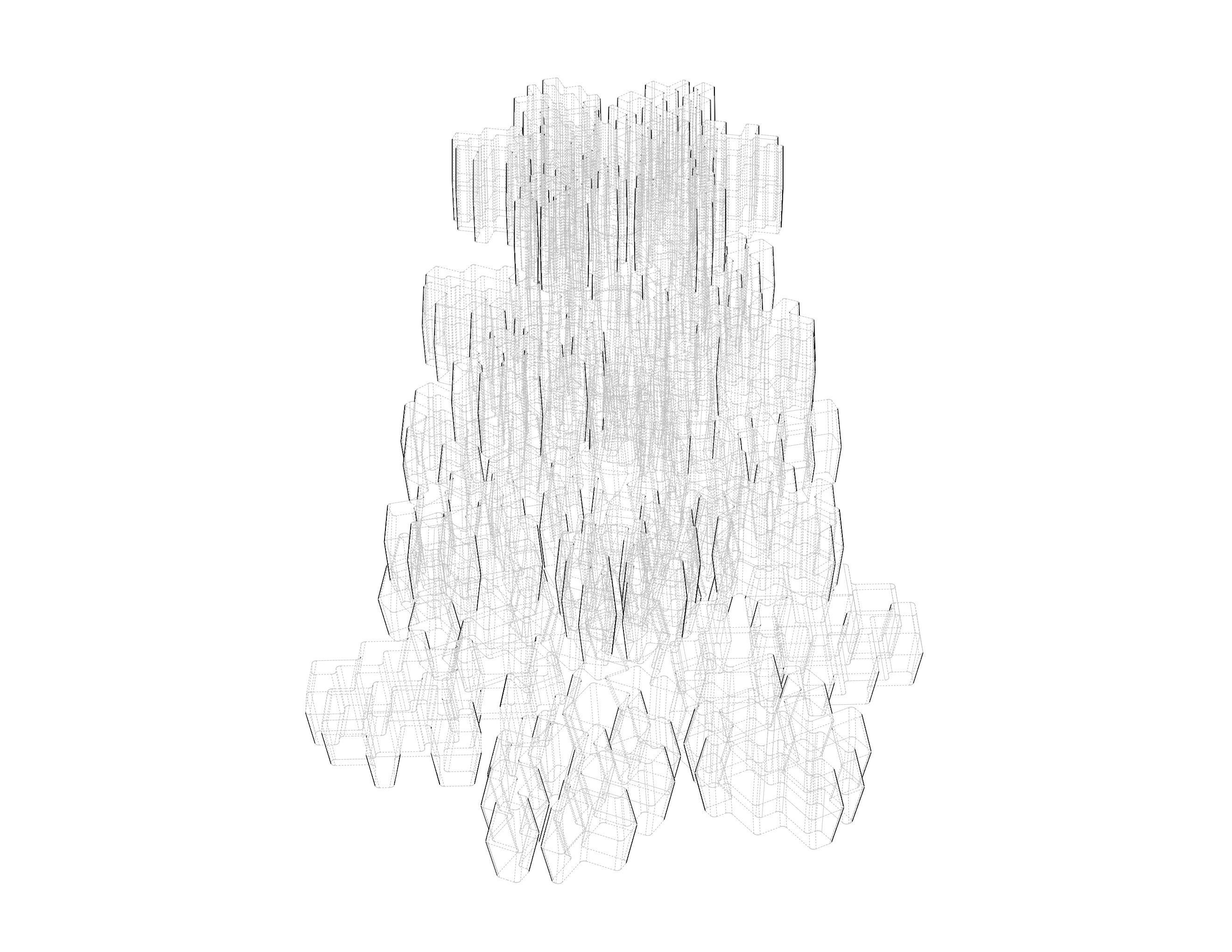 Plastic Snowflake Tree 3D print model_11