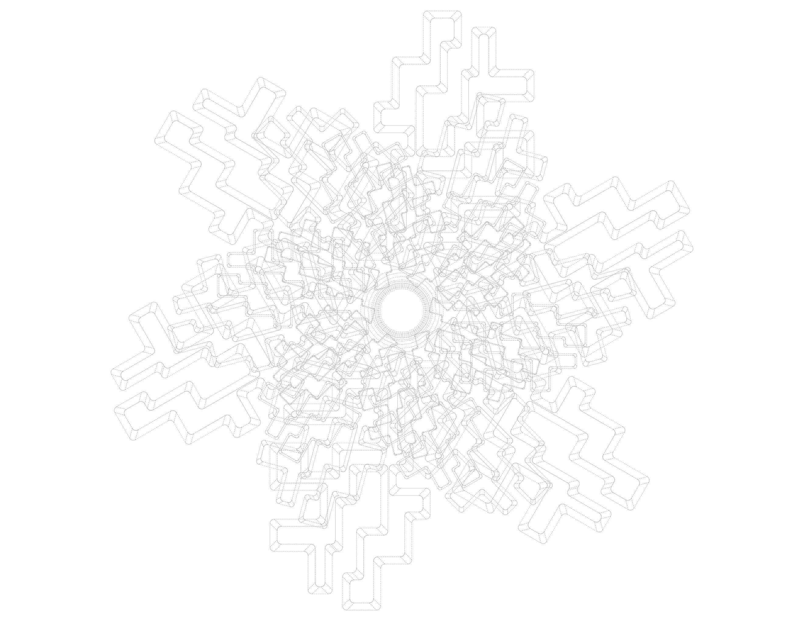 Plastic Snowflake Tree 3D print model_39