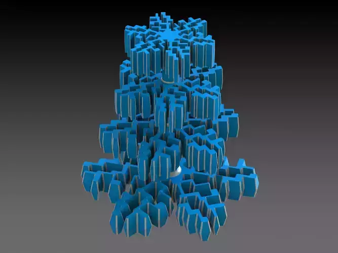 Plastic Snowflake Tree 3D print model
