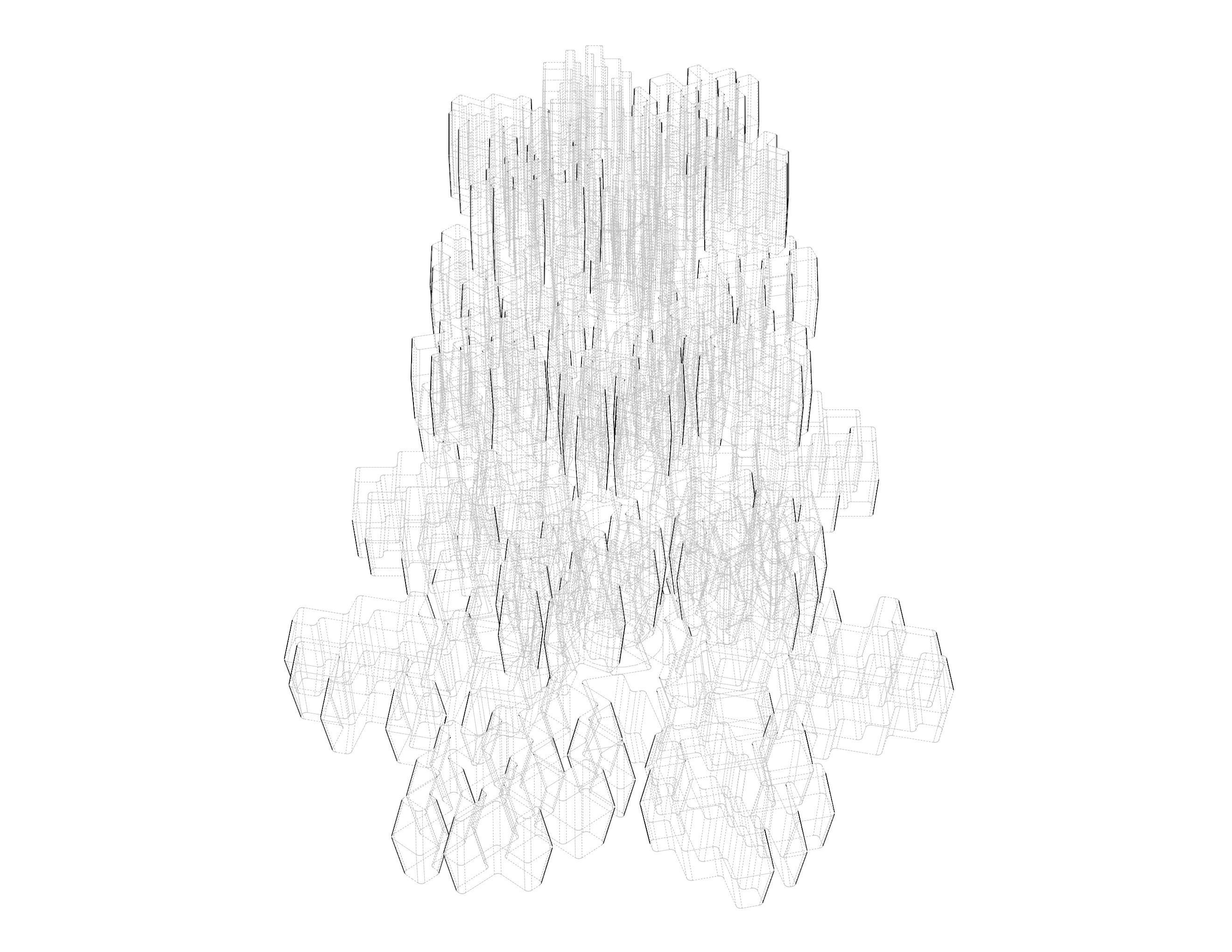 Plastic Snowflake Tree 3D print model_7