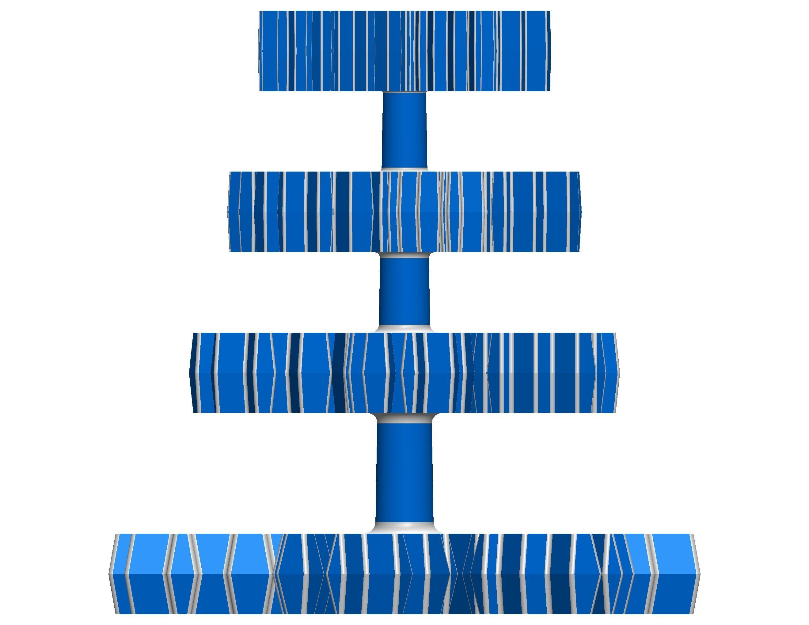 Plastic Snowflake Tree 3D print model_33