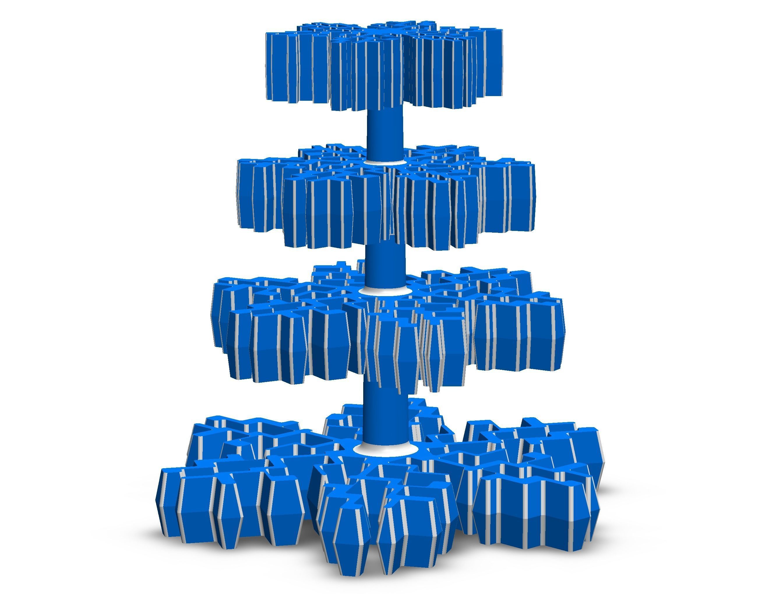 Plastic Snowflake Tree 3D print model_29