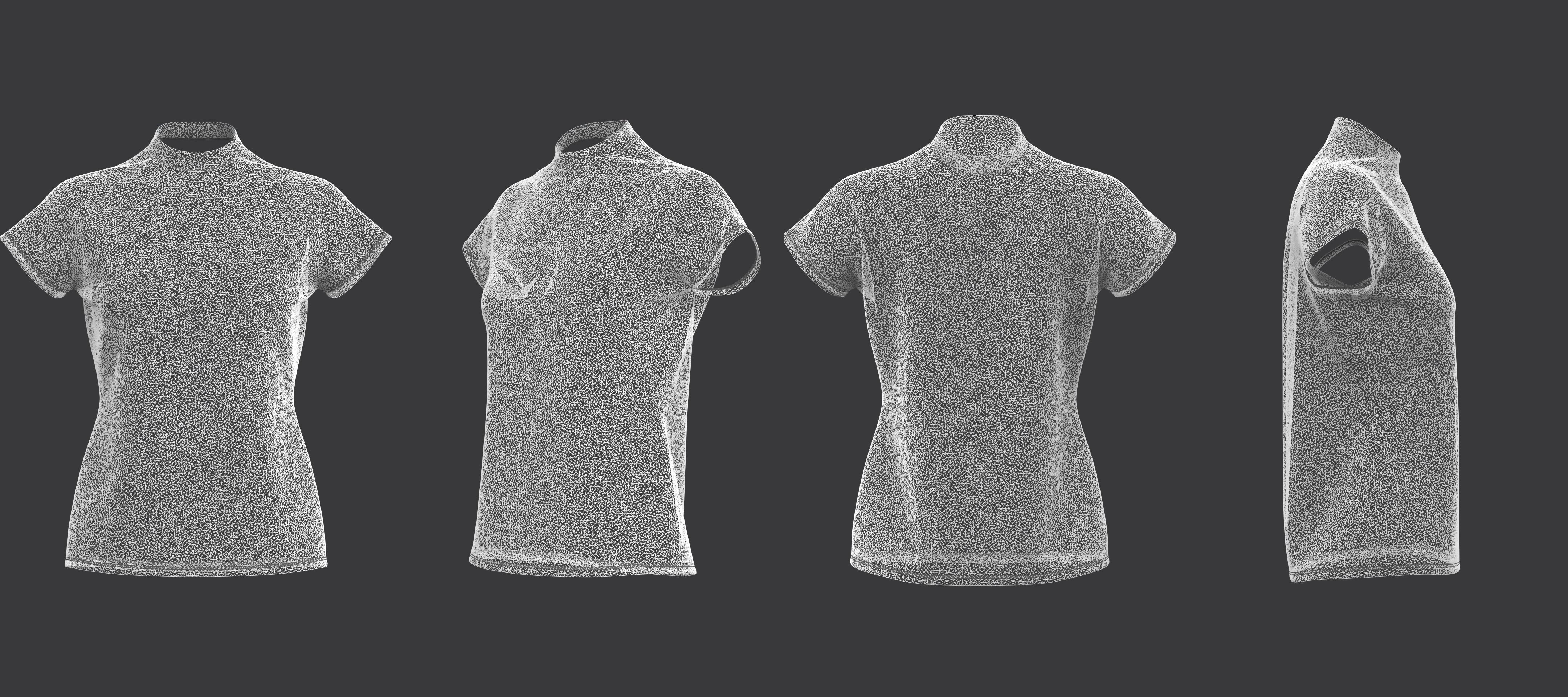 Raglan Mockneck Tee 3D model_11