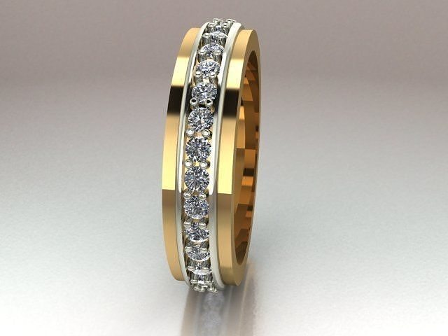 gem on a ring 3D print model