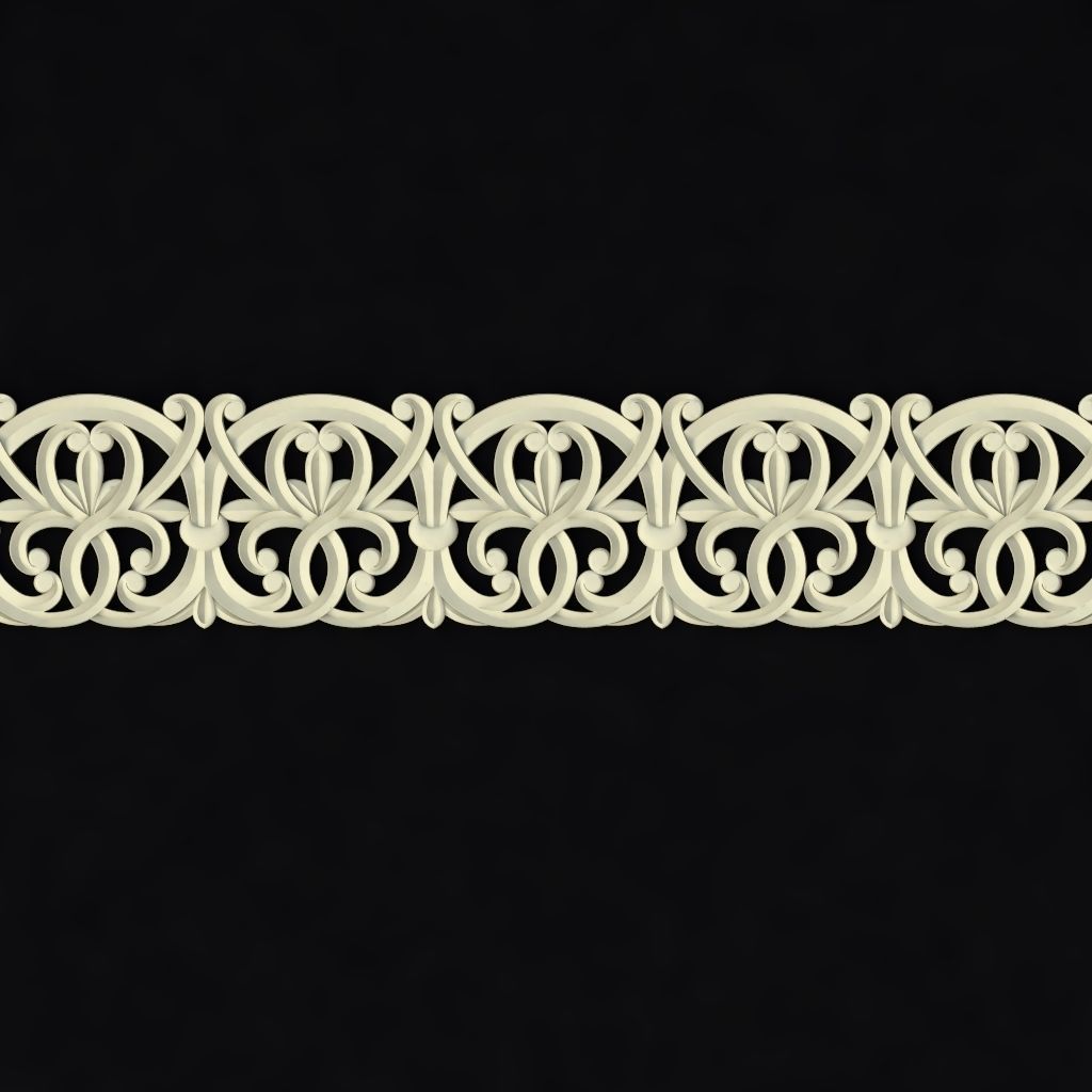 Central decor ornament for furniture 3D model_1