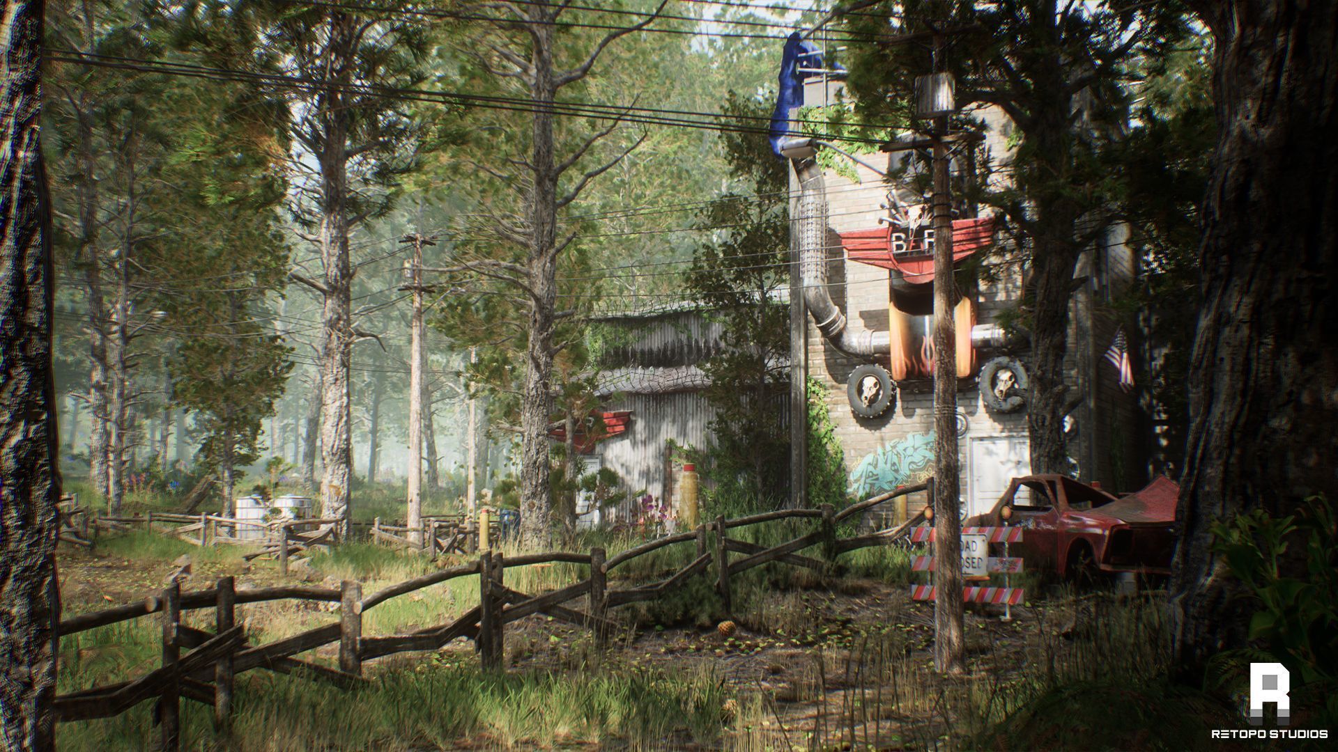 Forest Bar MODULAR - UnrealEngine 5 --LUMEN-- Low-poly 3D model_4