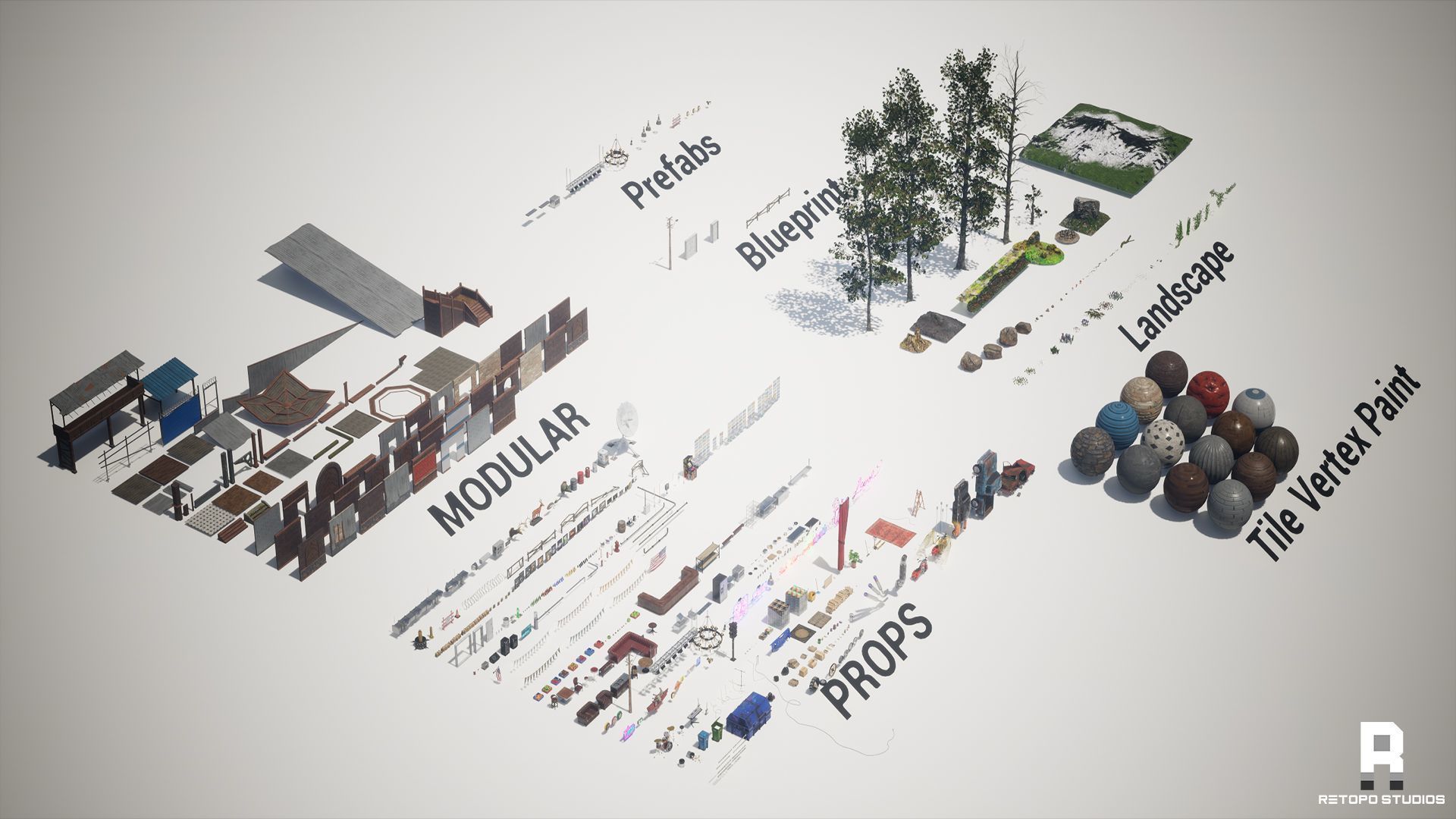 Forest Bar MODULAR - UnrealEngine 5 --LUMEN-- Low-poly 3D model_28