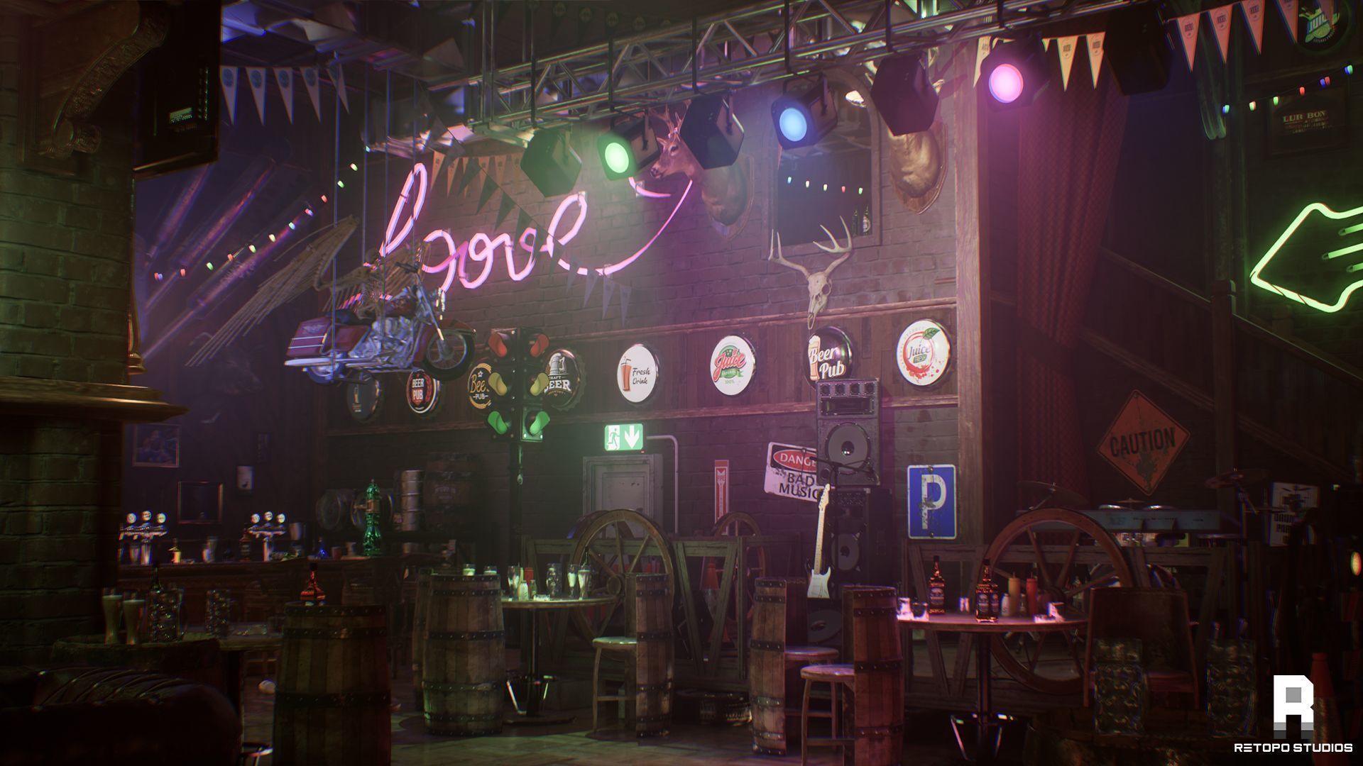 Forest Bar MODULAR - UnrealEngine 5 --LUMEN-- Low-poly 3D model_25