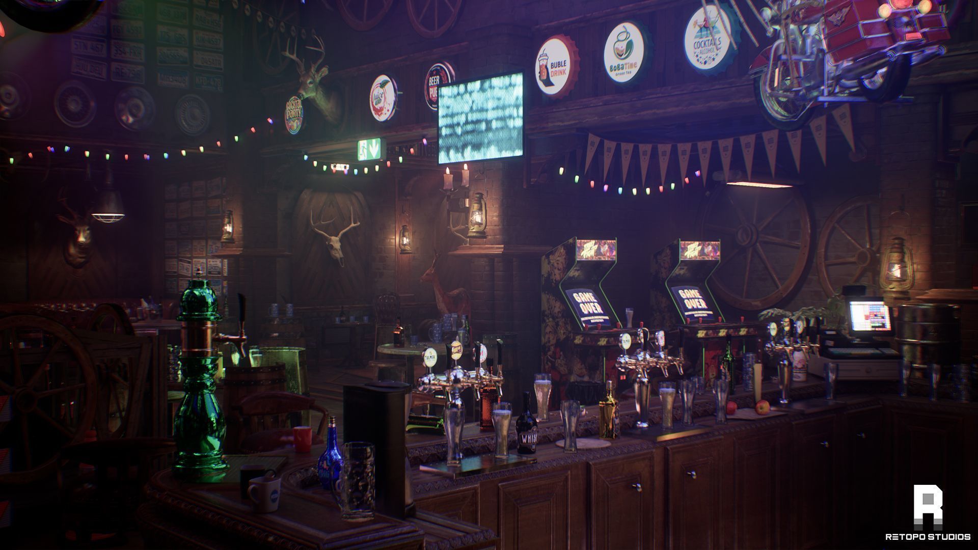 Forest Bar MODULAR - UnrealEngine 5 --LUMEN-- Low-poly 3D model_10