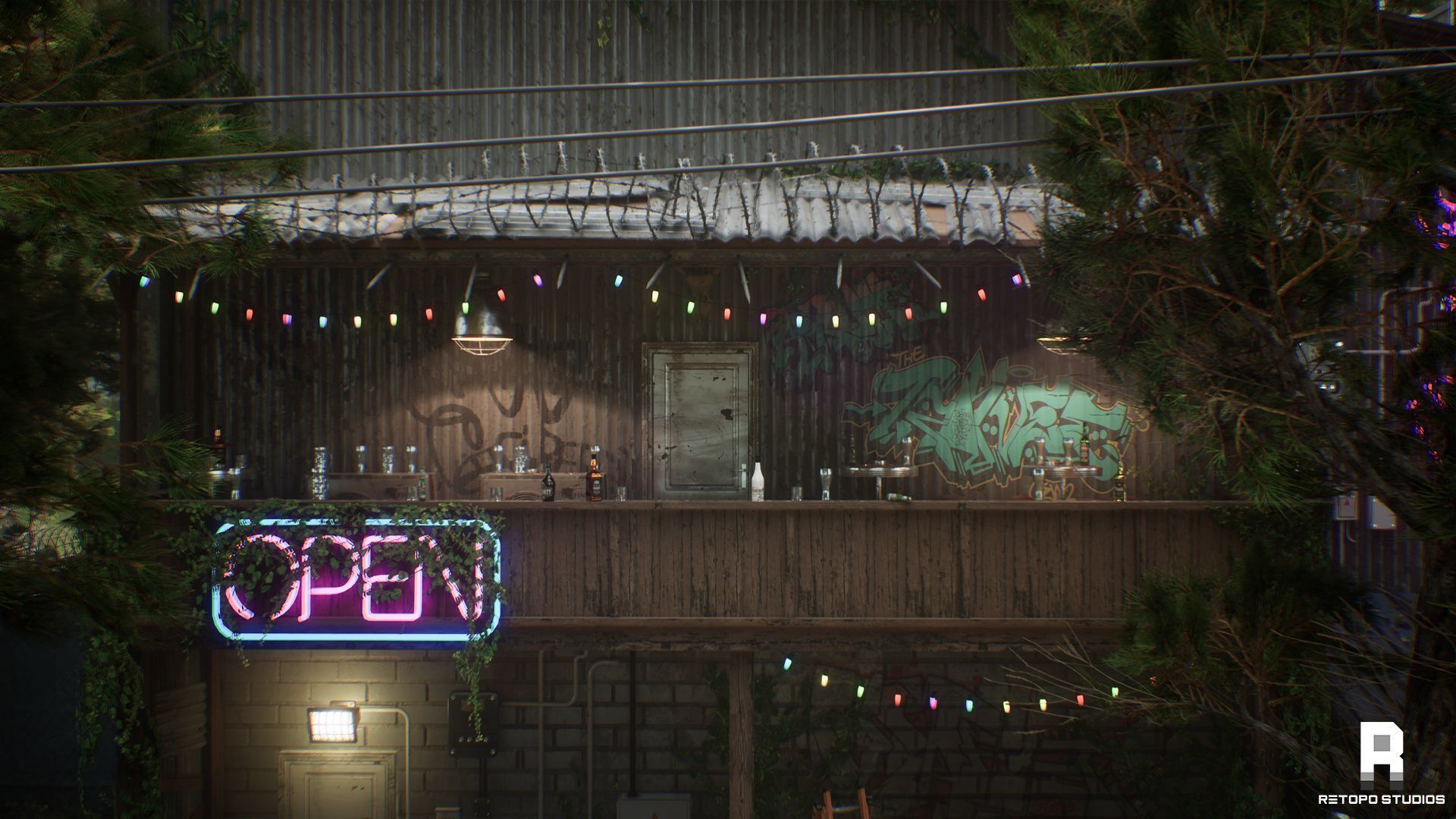 Forest Bar MODULAR - UnrealEngine 5 --LUMEN-- Low-poly 3D model_7
