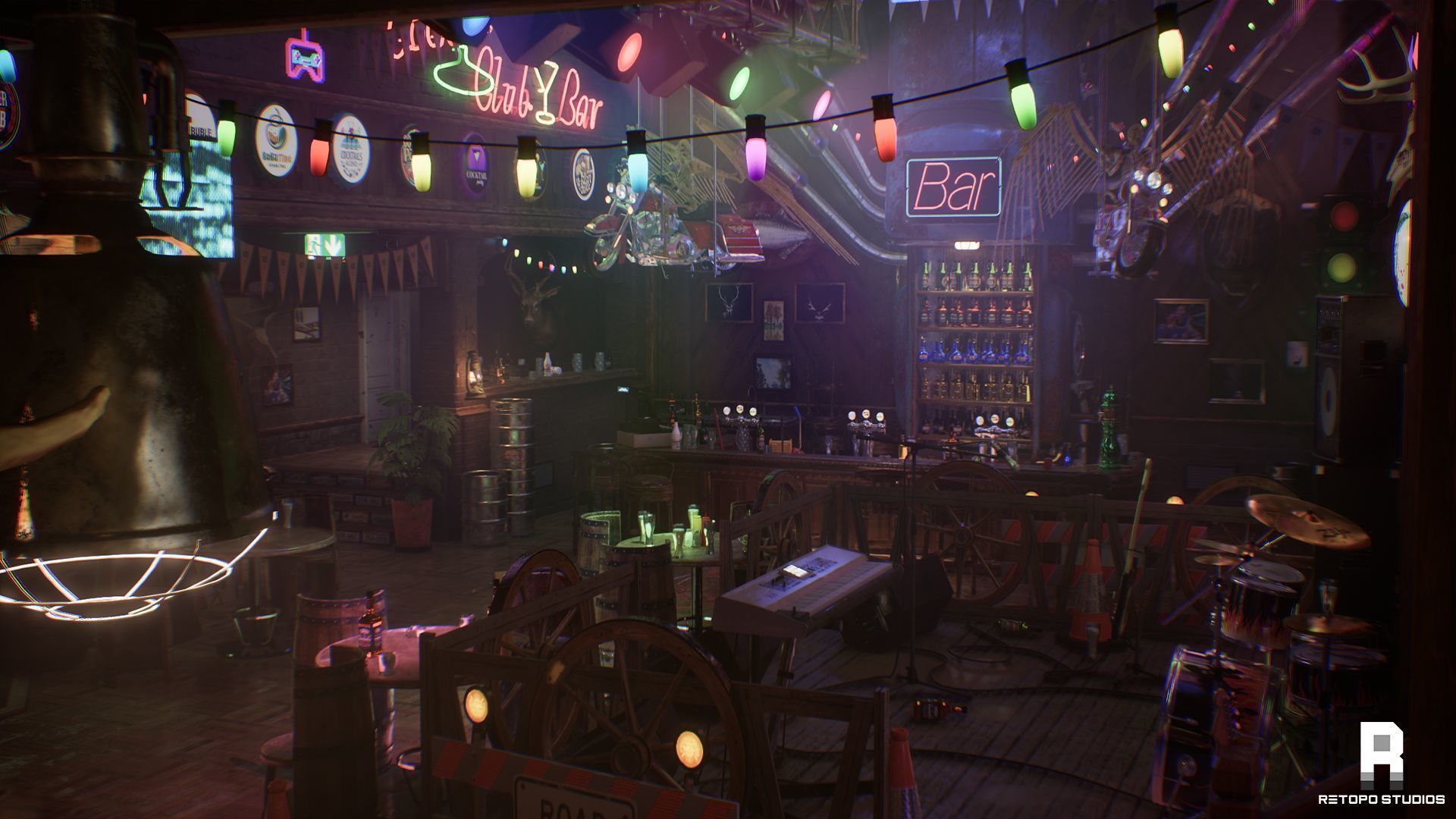 Forest Bar MODULAR - UnrealEngine 5 --LUMEN-- Low-poly 3D model_9