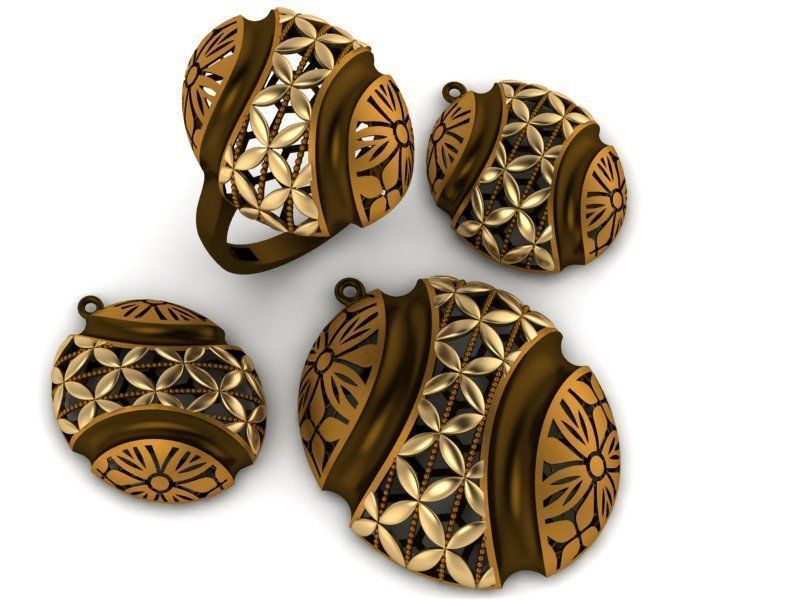 93 Pendent Set 3dm  3D print model_50