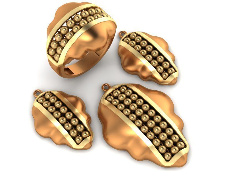 93 Pendent Set 3dm  3D print model_8