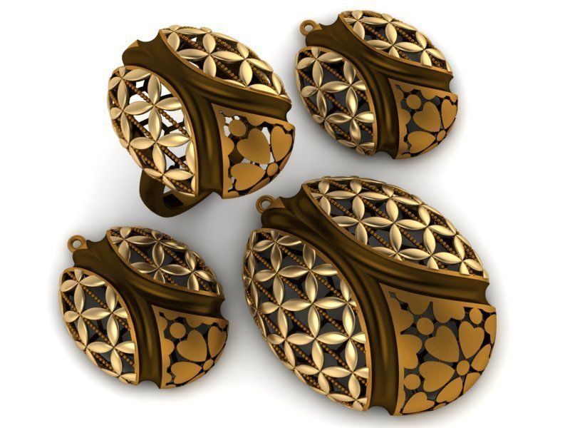 93 Pendent Set 3dm  3D print model_49