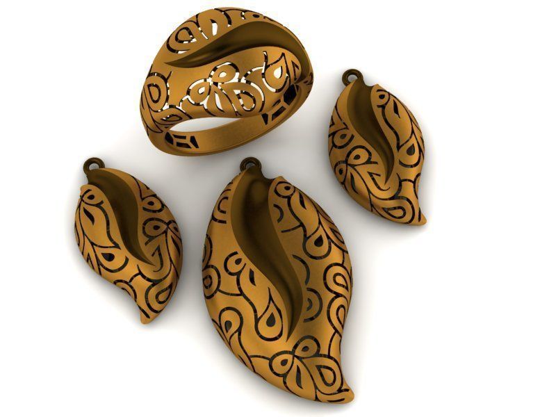 93 Pendent Set 3dm  3D print model_9