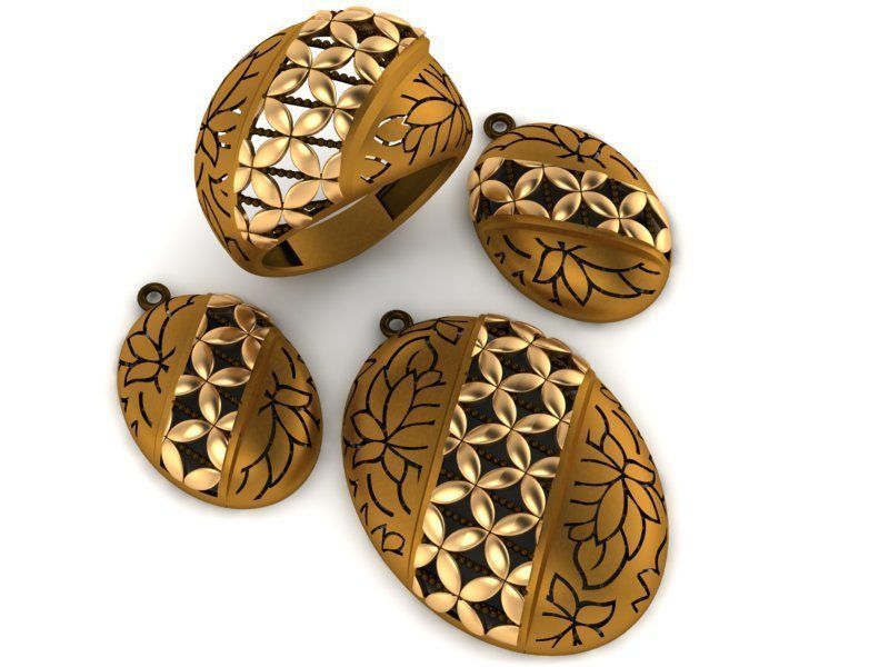 93 Pendent Set 3dm  3D print model_71