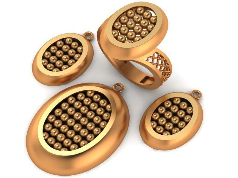 93 Pendent Set 3dm  3D print model_13