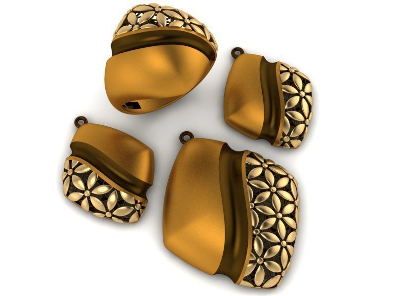 93 Pendent Set 3dm  3D print model_37