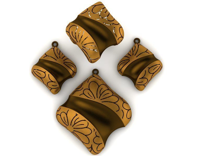 93 Pendent Set 3dm  3D print model_30