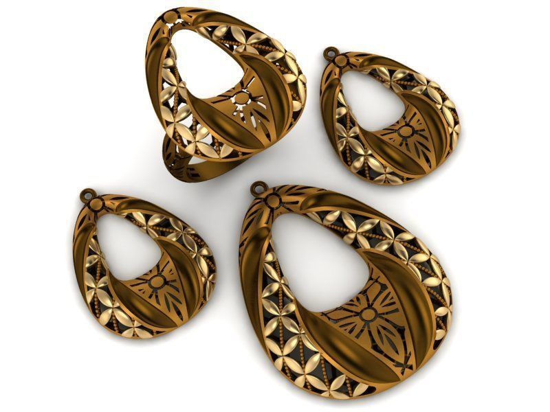 93 Pendent Set 3dm  3D print model_48