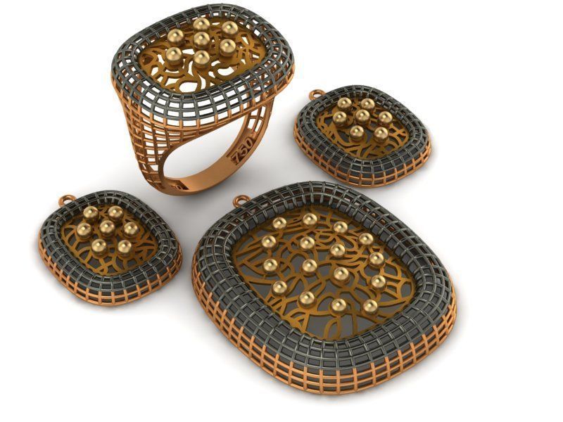 93 Pendent Set 3dm  3D print model_83