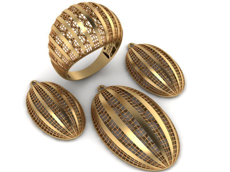 93 Pendent Set 3dm  3D print model_38