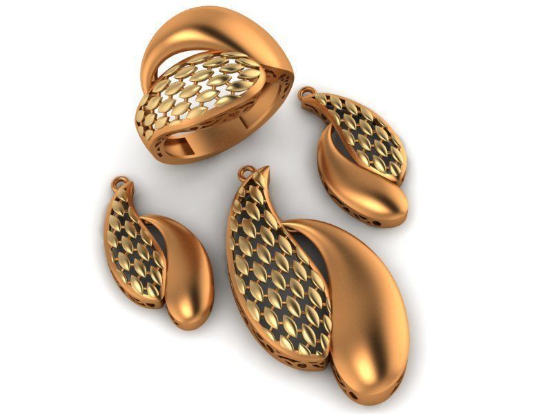 93 Pendent Set 3dm  3D print model_18