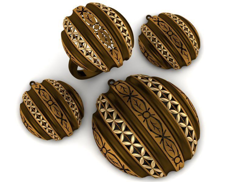 93 Pendent Set 3dm  3D print model_53