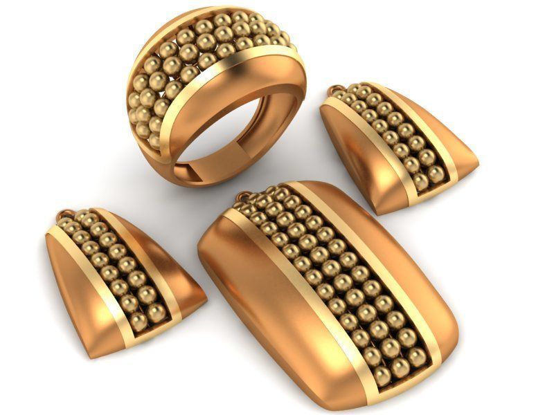 93 Pendent Set 3dm  3D print model_14