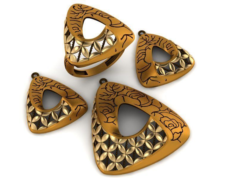 93 Pendent Set 3dm  3D print model_76