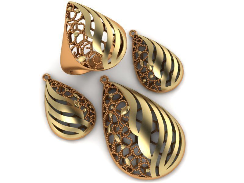 93 Pendent Set 3dm  3D print model_40