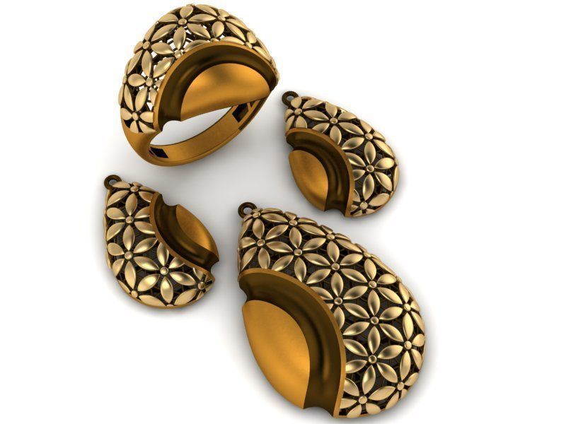 93 Pendent Set 3dm  3D print model_52