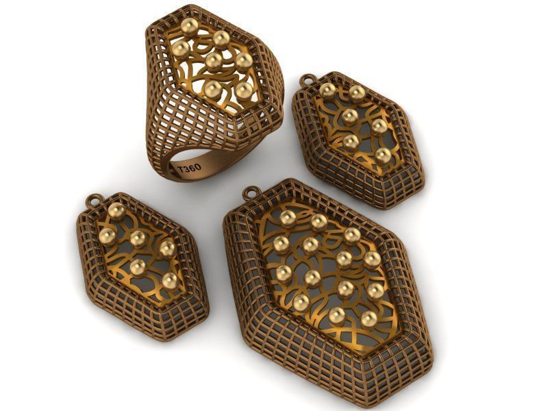 93 Pendent Set 3dm  3D print model_73