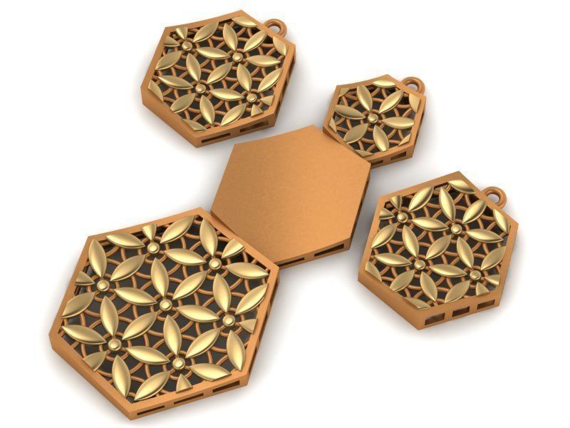 93 Pendent Set 3dm  3D print model_7