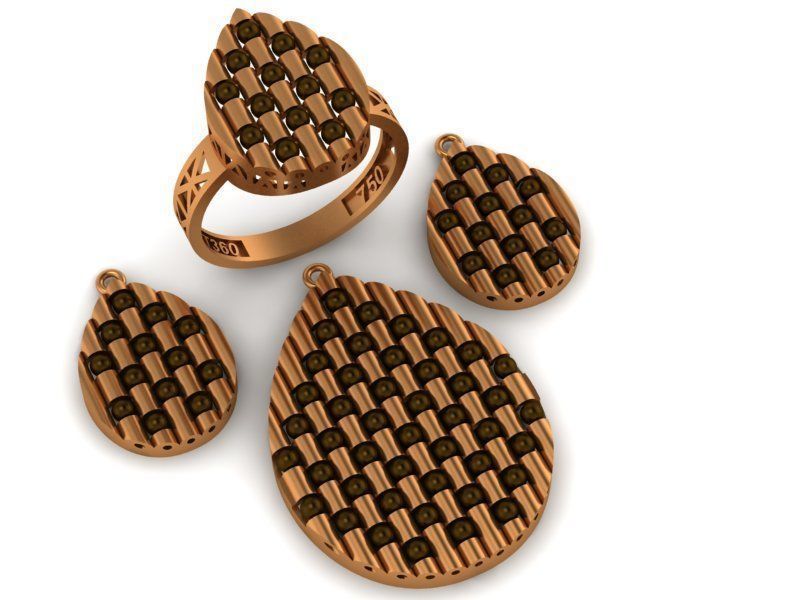 93 Pendent Set 3dm  3D print model_77