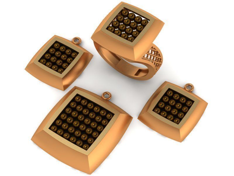 93 Pendent Set 3dm  3D print model_23