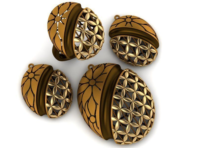 93 Pendent Set 3dm  3D print model_46